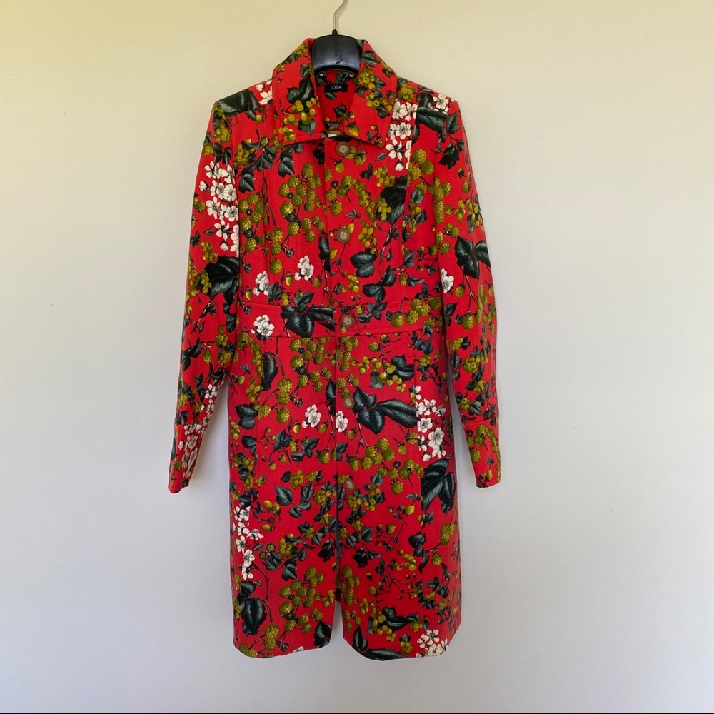 JCREW wool floral dress coat